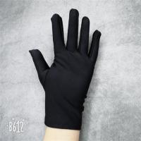 氨纶手套男女白黑色短薄款春夏季防晒礼仪舞蹈高弹力珠宝演出紧身 女款(均码) 1双