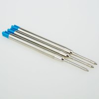 [十支装]金属笔芯圆珠笔芯签字笔水笔中性笔宝珠笔芯替换 蓝色十支0.7圆珠笔芯