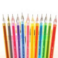 12色套装钻石头彩色中性笔糖果色笔记专用笔学生 十二色中性12支笔