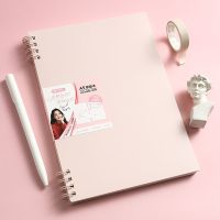 得力加厚b5螺旋本笔记本子简约大学生A5记事本线圈本 a5-加厚螺旋本浅粉