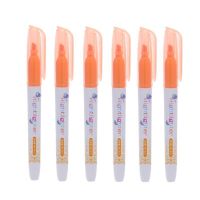 6支真彩荧光笔橙粉黄蓝绿紫色记号笔学生手账笔绘画笔记水粉 彩笔 橙色6支