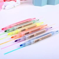 莫兰迪色双头标记荧光笔学生高颜值划重点荧光笔套装淡色系荧光笔 体验装1支(性价比极低不划算)