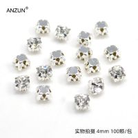 3-10mm透明白水钻圆爪钻手缝钻DIY饰品装饰材料服饰鞋包配件用途 4mm 100颗
