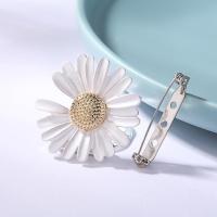 小雏菊t桖衬衫衣角打结扣环创意防滑收腰神器丝巾扣两用百搭 白色 雏菊白