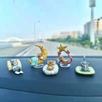 可爱猫和老鼠汽车摆件创意车载装饰品蛋糕手办高档个性男女礼物 猫和老鼠(随机1只)