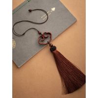 汽车挂件平安锁小叶紫檀挂饰车载创意后视镜挂件装饰车内吊饰女礼 [咖色]紫檀平安锁车挂 简约款