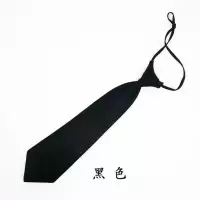 儿童背带领结套装晚会用品 男女童可调节吊裤带蝴蝶结配饰 黑色领带1条