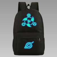 火影忍者夜光双肩包中小学生护脊书包男韩版大容量轻便防水背包男 火影 黑色 单个书包优质款[收藏送手环]
