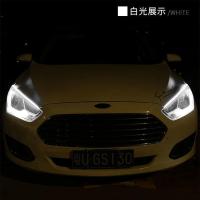 启动扫描款流水转向灯超薄流光日行灯通用汽车led灯超亮眉灯改装 长亮白光+转向黄光流水 启动扫描30厘米一条价