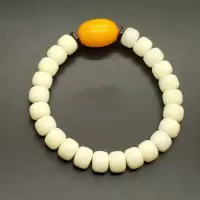 [24小时发货]天然白玉菩提根手串108菩提子佛珠手链男女百搭项链长款简约文玩 款式六 6*8MM(适合女性)