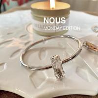 韩国MONDAY EDITION水晶简约手镯手环设计师款小众设计ins奢华