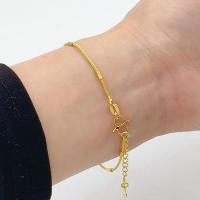 香港免税越南沙金手链女款新款黄色时尚手链儿首饰品久不掉色 节节高女手链