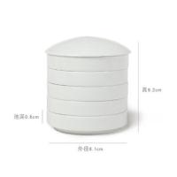 五层陶瓷调色盘带盖景德镇青花瓷国画颜料碟大小号书法墨汁盒水彩 五层白瓷小