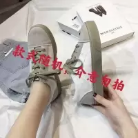女鞋奶油帆布鞋女学生2021年新款春秋韩版百搭大头鞋女ins街拍 库存鞋 35