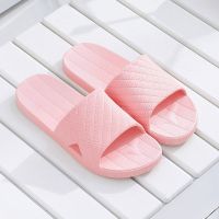 阿巴狮夏天拖鞋女士情侣家用室内家居厚底防臭凉拖鞋男浴室防滑 单双/粉色 40-41码/单双