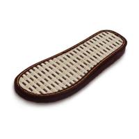 4双/5双]孺子牛夏天平跟鞋底竹凉亚麻古藤手工钩编凉拖鞋底 咖啡竹凉底[4双装] 34-35