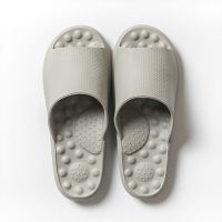 足底按摩拖鞋男办公室内防滑脚底穴位足疗养生保健按摩家用拖鞋女 灰色[软底按摩8022] 42/43[41-43可穿 ]