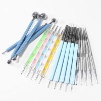 绘画压线笔 压痕笔折痕笔刻线无水工具划痕圆头拉线模型点花笔 五彩压痕笔[5支/套]