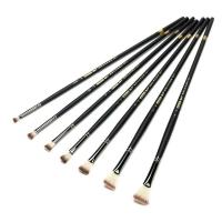 黑骑士水粉笔套装美术专用猪鬃尼龙扇形笔色彩画笔水粉画画笔工具 黑骑士扇形7支套装/盒