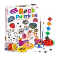 石头彩绘颜料鹅卵石涂上色亲子互动创意手工diy艺术画画儿童玩具 石头宠物彩绘套装