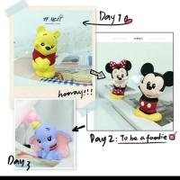 文豪石膏娃娃白坯卡通diy手工制作材料包上色模具 米妮奇+维尼小飞象送调色盘颜料笔