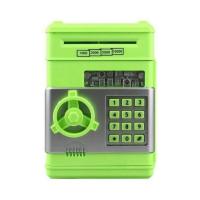 多功能存钱罐创意儿童密码自动卷钱保险箱造型储钱罐可存取送礼物 绿色