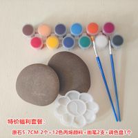 彩绘石头diy绘画石天然鹅卵石儿童卡通创意石头画画石手绘原石 特价福利套餐 5-7CM 2个