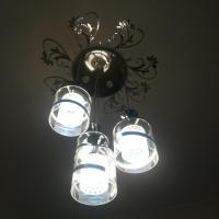 天花板吊顶吸顶灯装饰品3d亚克力镜面墙贴欧式花纹灯饰贴立体墙贴 银色(关注店铺蝴蝶) 小号