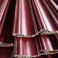 竹木纤维顶角线装饰线条天花二级吊顶灯槽线阴角线集成墙板棚角线 红木纹 一根三米长7厘米宽价格