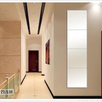 宿舍镜子壁挂粘贴墙穿衣镜全身镜落地镜化妆试衣镜立体特价组合镜 高清直角26*26四片+双胶