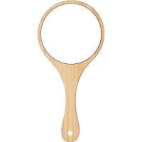 美容院手炳化妆镜复古手柄手拿手持美容小镜子女便携随身纹绣 手柄木镜子 1个[实惠装]