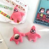 海绵宝宝派大星毛绒挂件公仔史迪仔卡通可爱创意钥匙扣女ins饰品 派大星 胸针 [无加购]