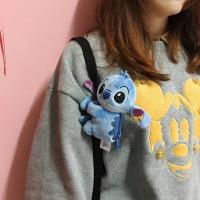 ins可爱卡通草莓熊史迪仔 零钱硬币书包软妹学生挂饰毛绒公仔挂件 史迪仔