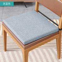 加厚坐垫夏天椅垫办公室四季学生男女透气软高密度海绵榻榻米 灰蓝 40X40 厚3cm
