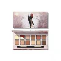 春夏新款十二色丹顶鹤眼影盘珠光粉棕大地色小众品牌眼影平价学生 12色丹顶鹤眼影盘[单个]
