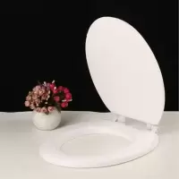 硅胶马桶盖家用通用发泡座便器盖板坐垫软圈发泡盖座圈泡沫彩色软 UO型白色(长41-43宽34)