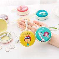 零钱包迷你 卡通耳机收纳包可爱女孩创意零钱包钥匙包硬币筒钱袋 随机3个不同款 7.5*3.5cm