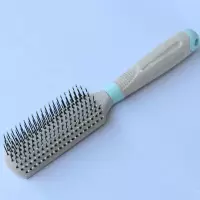 梳子女家用排骨梳密齿卷发直发长短内扣蓬松造型按摩吹头发 灰黄色
