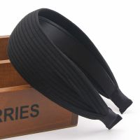 6cm宽边布艺发箍带齿发卡发带女遮白发碎发压发头箍女外出头饰 MH01黑色