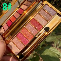 维尼小熊珠光钻石大地色眼影闪亮南瓜色系人鱼姬小盘便携一闪到底 8#南瓜色+西柚色+人鱼粉