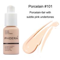 PHOERA liquid foundation 遮瑕哑光粉底液外贸丝滑粉底霜 101