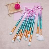 精致10支美人鱼化妆刷套装眼部化妆套刷小鱼粉底刷彩妆化妆工具刷 10支美人鱼眼影刷(不含小鱼刷)