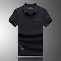 IE AMN名牌短袖POLO衫男士2021新款夏季翻领商务休闲装潮流上衣男 翻领AM7301黑色 M [85斤-115斤