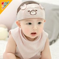 新生婴儿宝宝帽子用品夏天季0到3个月可爱男女童凉薄款护卤门透气 粉色小猪卤门空顶 只要帽子0-10个月头围38-44