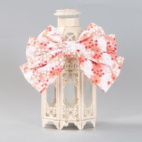 大蝴蝶结发饰古风服装搭配发夹日系和服头饰汉服流苏洛丽塔配饰 W橘粉樱花