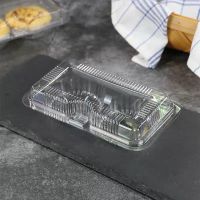 葡式蛋挞盒一次性塑料透明2/4粒装雪媚娘蛋黄酥吸塑盒蛋挞包装盒 两格蛋挞盒子50个