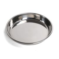 [48小时发货]碳炉垫加厚304不锈钢圆盘凉皮盘凉皮锣蒸年糕平底菜盘 加厚烧烤盘 加厚不锈钢圆盘:24CM