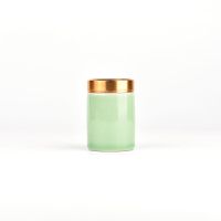 龙泉青瓷茶叶罐小号陶瓷茶罐便携茶仓礼盒装迷你密封罐金属茶叶罐 弟窑梅子青 小号款(4.7*6.9cm)