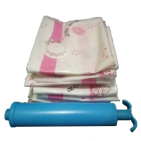 小被子收纳袋超大棉被抽真空压缩袋家用衣物行李打包袋旅行收纳袋 2个装送手泵(小号40*60cm)