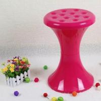 多功能收纳凳家用成人塑料凳子创意折叠小板凳玩具收纳盒换鞋凳 玫红色 1个装[双面]小号26cm高